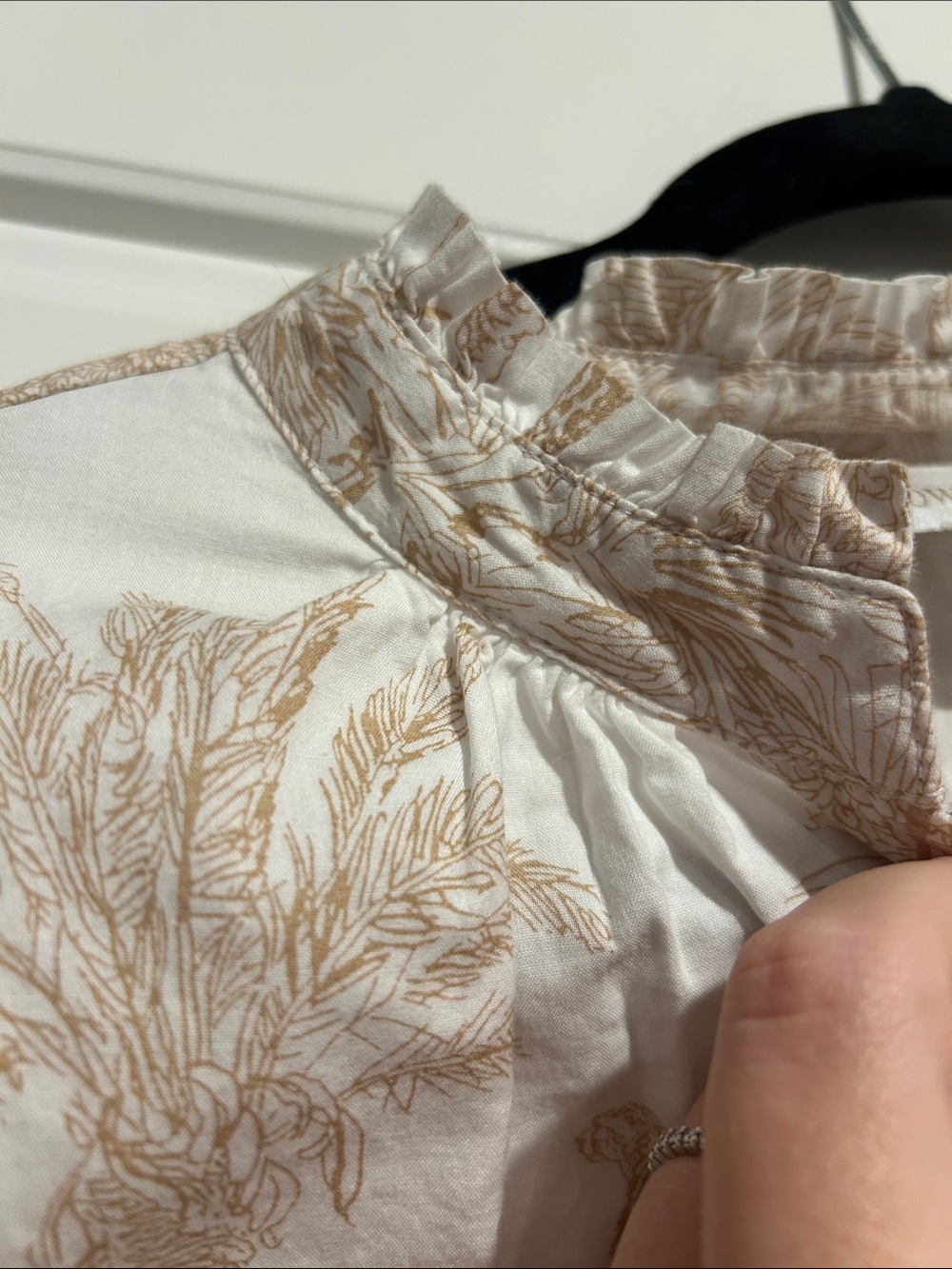 Cream/Tan Printed Mini Dress